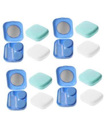 Partykindom 12 sentences Contact lens container portable suitcase eye organizer women's suits Color for the eyes case lens travel set para guardar travel care solution pp frame