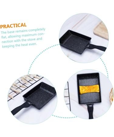 HOMSFOU 3pcs Omelet Pan Cooking Pan Skillet Egg Cooker Pan Tamagoyaki Sandwich Toaster Maker Nonstick Frying Pan Steak Frying Pan Aluminum Alloy + Square Pan Grill Plate 36.5x15cmx3pcs Blackx3pcs - Buy Online on GoSupps.com