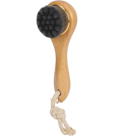 Buy Manual Facial Cleansing Brush - Ultra Soft Exfoliating Wooden Face Scrubber with Long Handle & Lanyard - International Shipping Available - Buy Online on GoSupps.com
