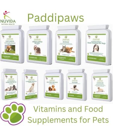PADDIPAWS High Strength Green Lipped Mussel for Dogs with added Vitamin C - Natural Dog Joint Supplements - Aids Stiff Joints in Dogs - Hip and Joint care for Dogs - 90 Twist and Sprinkle Capsules - Buy Online on GoSupps.com