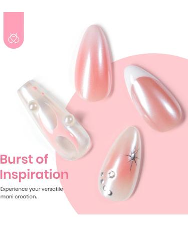 Beetles Gel Polish White Chrome Nail Powder - Mirror Effect Holographic Pigment for Nail Art - 1g Gift for Girls - 2023 Nail Trend DIY Salon - Mermaid Pearl - Buy Online on GoSupps.com