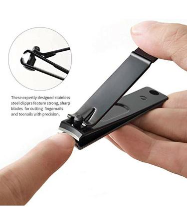 SVAASA Nail Clippers Set Black Nail Clipper Stainless Steel Sharp Pedicure Cutters for Manicure Set Sturdy Ultra Professional Correction Tool - Buy Online on GoSupps.com