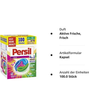 Buy Persil Color 4in1 Discs (100 Wash Loads) - Deep Clean Plus Technology Bright Colors & 92% Biodegradable Ingredients - International Shipping Available - Buy Online on GoSupps.com