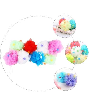 Buy 8pcs Sponge Bath Ball Shower Pouf - Mesh Bath Scrubber & Loofahs for Comfortable Bathing | International Shipping - Buy Online on GoSupps.com