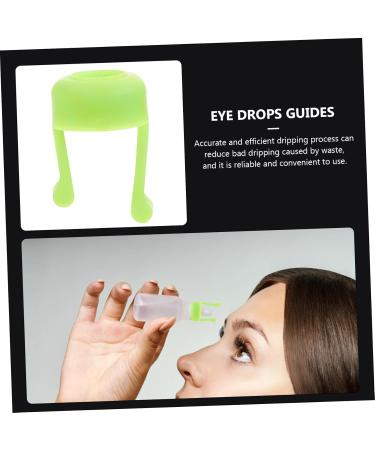 FOMIYES 14 Pcs Eye Drops Holder - Practical Silicone Bracket for Easy Eyedrop Application - Ideal for Elderly Extruder Eyes - Green Color - Buy Online on GoSupps.com
