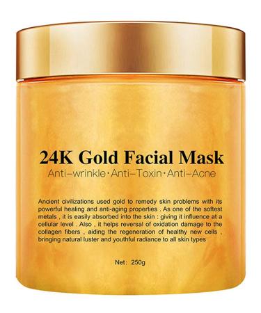 24K Gold Facial Mask  Gold Peel Off Mask  Rejuvenating Collagen Face Mask For Flawless Skin  Reduces Fine Lines & Wrinkles  Clears Acne  Minimizes Pores  Moisturizes & Firms Up Your Skin  250g