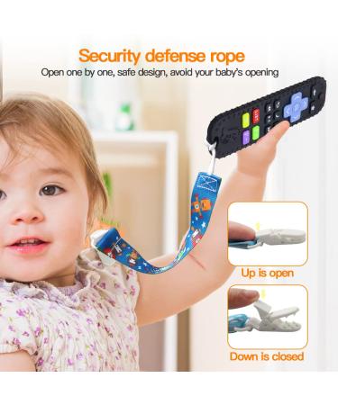 SFCCMM TV Remote Control Silicone Baby Teething Toy for Toddlers 3-12 Months - BPA Free, Soothes Gums for Boys and Girls - Buy Online on GoSupps.com