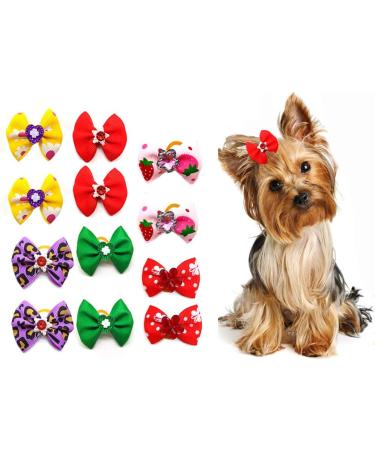Yagopet 50pcs/Pack Cute New Dog Hair Bows Pairs Rhinestone Pearls Flowers Topknot Mix Styles Dog Bows Pet Grooming Products Mix Colors Pet Hair Bows Topknot Rubber Bands - Buy Online on GoSupps.com