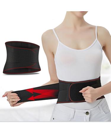 MIOTEQ Self -heated magnetic therapy back support lumbar pear belt heating waist trainer abdominal control therapy waist support belt (size: m/medium)