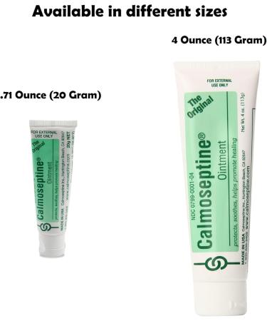 Calmoseptine Ointment Tube 20 Gram Travel Size (Pack of 4) 20 Gram Tube Pack of 4 - Buy Online on GoSupps.com