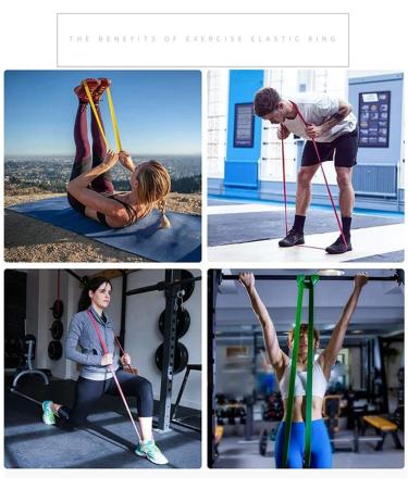 Kecung Tough Latex Resistance Band Elastic Exercise Strength Pull-Ups Auxiliary Band Strengthening Train 4.4cm Green - Buy Online on GoSupps.com