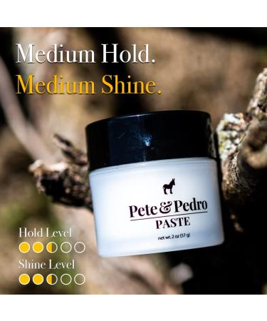 Pete & Pedro Hair Paste for Men - Medium Hold & Shine | Semi Matte Styling Cream | Shark Tank Featured | 2 oz - Buy Online on GoSupps.com