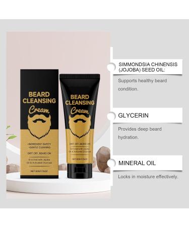 Beard Shampoo CleanserNatural Cleansing CreamFacial Hair Beard Cleanser & Softener For men and fathers for daily showering and care morning travel shaving styling weekend and - Buy Online on GoSupps.com