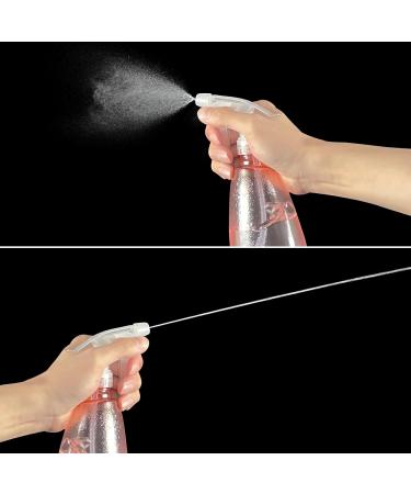 Gvolatee 3 STK 500ml Refillable Spray Bottles - Transparent Plastic Atomizer for Plants Hair and Cleaning - Professional Water Spray Bottle in Pink - Buy Online on GoSupps.com