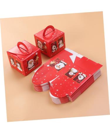 24pcs Box Christmas Party Favor Christmas Cookie Container Christmas Bags Packing Box Candy Box 24pcs Red - Buy Online on GoSupps.com