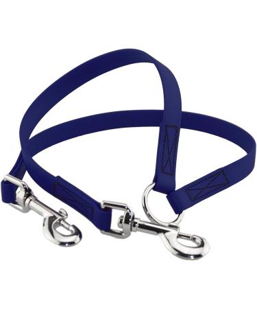 BioThane Coupling Leash for Two Dogs - 0.3m Length Selectable Width Blue | Durable Dog Coupler for Safe Walking - Buy Online on GoSupps.com