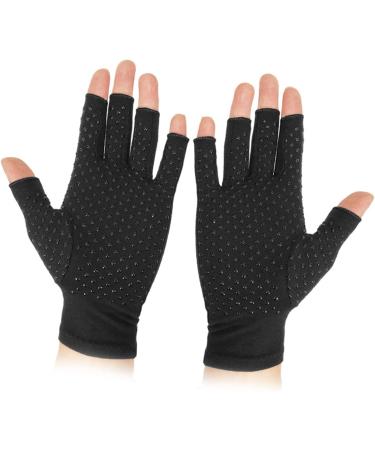 Fabater Half Finger Bike Gloves for Men - Compression Arthritis Support Anti-Slip Design for Mountaineering & Daily Health Care (L - Buy Online on GoSupps.com