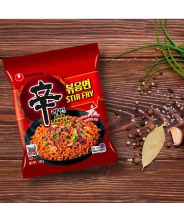 Nongshim SHIN Stir Fry Ramyun Gourmet Spicy Ramen Noodles 131g (20 Packs) HALAL - Buy Online on GoSupps.com