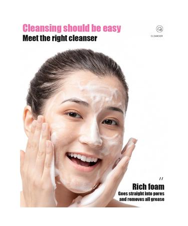 BIOAQUA Peach Cleanser Foam Amino Acid Clarifying Facial Skin Cleansing 100g / 3.53oz - Buy Online on GoSupps.com