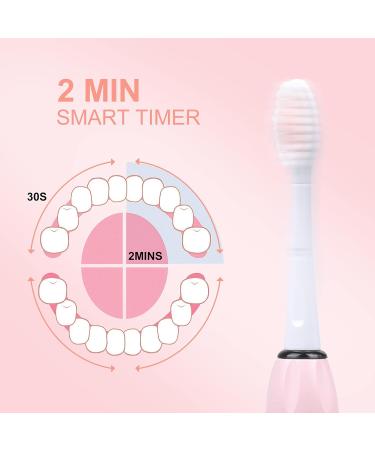 Pallus Electric Toothbrush - Sonic Toothbrush for Adults 5 Dupont Brush Heads 37 000 VPM 5 Modes 2-Hour Charge 30 Days Use Pink - International Shipping Available - Buy Online on GoSupps.com