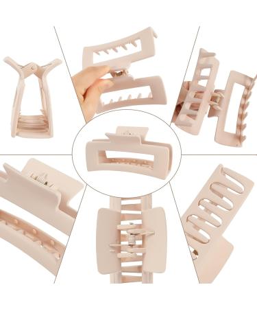8 Pack 4.1 Inch Rectangle Hair Claw Clips for Women and Girls - Matte Finish, Non-slip, Strong Hold Hair Accessories - Buy Online on GoSupps.com
