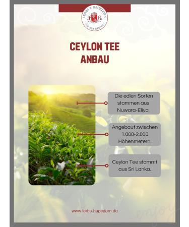  Lerbs & Hagedorn Ceylon Dyraaba Th 250 g - Buy Online on GoSupps.com