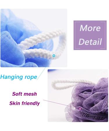 10Pcs Colorful Loofah Mesh Bath Shower Sponges Soft Bath Puffs for Body Wash Bathing Loofahs for Men Women Kids(Random Colors) - Buy Online on GoSupps.com