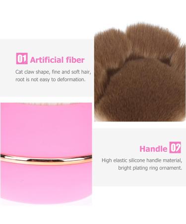 HEALLILY Cat Paw Foundation Makeup Brush - Short Handle Loose Powder & Blush Brush for travel - Pink Cosmetic Tool - Buy Online on GoSupps.com