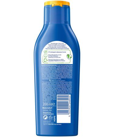 Nivea Sun Protection & Care Sun Milk LSF 50+ (3-Pack) - 200 ml Sunscreen for 48h Moisture & Immediate UVA/UVB Protection - Buy Online on GoSupps.com