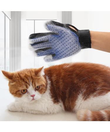 Cat Brush Glove 1 Pack Right Hand Grooming Glove Pet Hair Remover Mitt Pet Brush Glove Cat Grooming Glove Dog Grooming Glove Efficient Massage Glove for Cats & Dogs with Long & Short Fur Blue - Buy Online on GoSupps.com