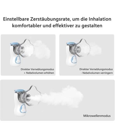 FEELLIFE Inhalation Device for Kids & Adults | Quiet Portable Inhalator for Babies | Effective Respiratory Relief | Adjustable Spray & 2 Atomizer Membranes (Blue) - Buy Online on GoSupps.com