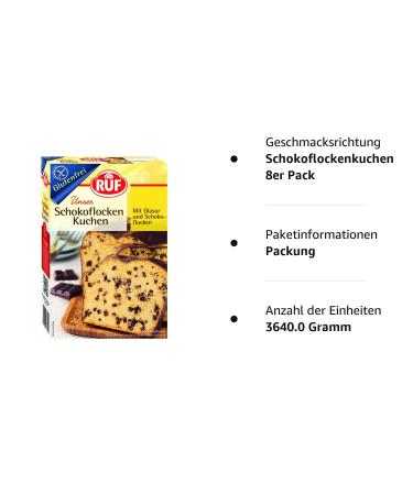 Buy Gluten-Free Chocolate Flake Cake | Fluffy Cocoa Glaze & Chocolate Pieces | Perfect for Celiac Disease | 8 x 455g Pack - Buy Online on GoSupps.com