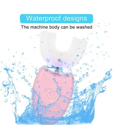 U Shape Electric Toothbrush for Adults - Wireless Charging Waterproof 4 Cleaning Modes Pink - Revolutionary Tooth Whitening Device - Buy Online on GoSupps.com