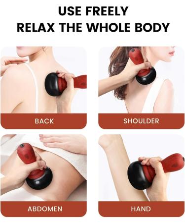 ZXCVB Electric Heating Bian Stone Gua Sha Massage Tool - Hot Compress Physiotherapy for Back & Face - Brass Moxibustion Device - Buy Online on GoSupps.com