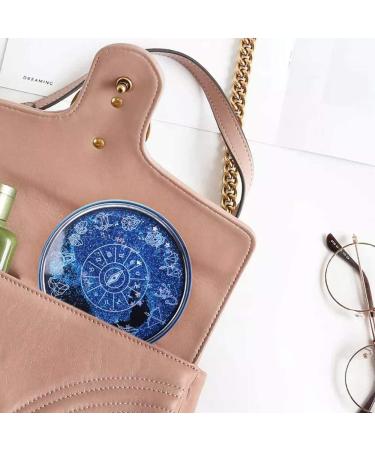 Bling Stars Colored Contact Lens Case with Mirror - Portable & Cute Eye Contacts Remover Tool for Women & Teen Girls - Blue - Buy Online on GoSupps.com