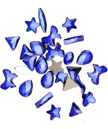 dijiusidy 50 Pieces Glass Crystal Set Eye-catching Personalized Nail Art Rhinestones DIY Handcraft Manicure Accessories for Card Making Blue - Buy Online on GoSupps.com