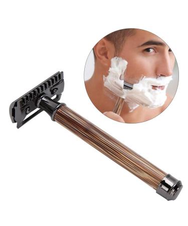 Ankroyu Men's Beard Trimmer - Portable Manual Razor with Bamboo Grip - Adjustable Beard & Body Shaving Tool - Buy Online on GoSupps.com
