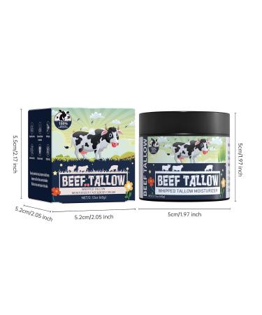 Auristeel Beef Tallow For Skin Organic Grass Fed Whipped Tallow Honey Balm Natural Hydrating Cream For Face Body Relief For Dry Sensitive Skin - Buy Online on GoSupps.com