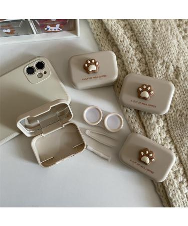Capmore Portable Dust-Density Mini Eye Lens Travel Box - Cute Khaki Contact Lens Container & Storage Case - Perfect for Travel - Buy Online on GoSupps.com