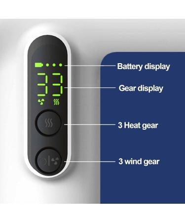 Cordless Hair Dryer USB C Rechargeable 15600mAh Cordless Hair Dryer with 3 Speed 3 Heat Fast Drying for Dormitory Travel Outdoor Suitable for Students and Frequent Travelers - Buy Online on GoSupps.com