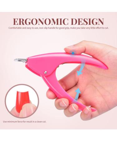 Acrylic Nail Clipper - MORGLES Fake Nails Cutter in Pink | Nail Tip Trimmer for Artificial Nail Art | Manicure Tools - Buy Online on GoSupps.com