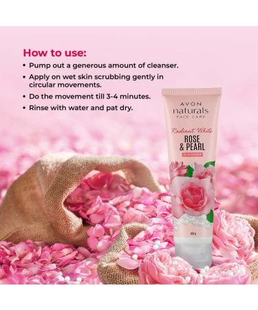 Naturals Rose & Pearl Cleanser - 100g | Gentle Facial Cleanser for All Skin Types | International Shipping Available - Buy Online on GoSupps.com
