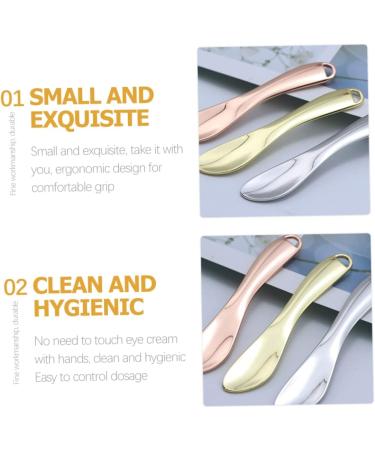 Baluue 5pcs Cosmetic Beauty Spoon Makeup Spoon Facial Spoon Mini Cosmetic Spoon Eye Cream Zinc Alloy Silver 6.5X1.3X0.3CM Silver - Buy Online on GoSupps.com