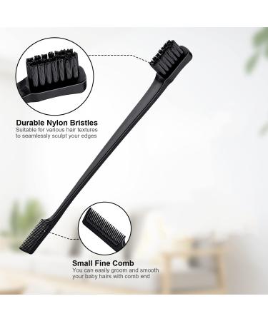 Buy Edges Brush Set - 3 Sleek Bun Brushes for Kids & Adults - Pink Hair Teasing & Styling Tools for Professional Results - Buy Online on GoSupps.com