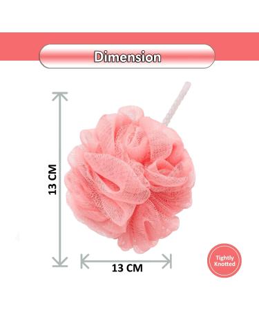 Valby Loofah Exfoliating Bath Sponge Shower Puff Body Poufs Shower Sponge Shower Scrunchie Set of 2 Body Scrubbers (Pink/Blue) - Buy Online on GoSupps.com
