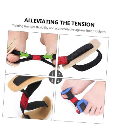 Healvian 3pcs Toe Strap Elastic Exercise Bands for Hallux Valgus Bunion - Thumb Brace Cleat & Toe Stretcher Foot Band Set - Buy Online on GoSupps.com