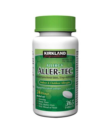 Kirkland Signature Aller-tec 10mg Tablets - 365 ct - 3 pk