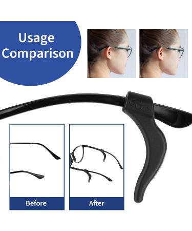 Buy Wllhyf 10 Pairs Silicone Glasses Ear Pads - Anti-Slip & Comfortable - Prevents Sliding for Sunglasses & Reading Glasses (Black) - International Shipping Available - Buy Online on GoSupps.com