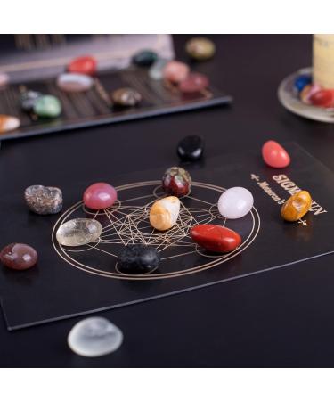 SigMntun Polished Stone Set Mixed Crystals 72 Pcs Handpicked Natural Tumbled Gemstones Rocks Pebbles for Reiki Chakra Healing Home Decor Mixed Crystals 1.2cm - Buy Online on GoSupps.com