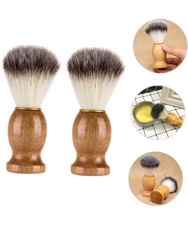 Beavorty 2-St Shaving Brush for Men | Stainless Steel Goat Beard Scrubber | Premium Hair Removal & Shaving Accessories - Buy Online on GoSupps.com